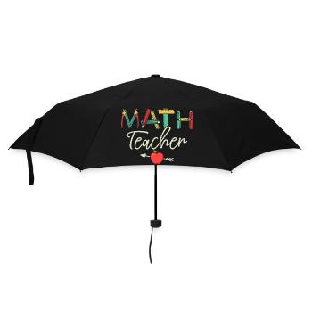 Math Teacher Student School Education - Umbrella (small) - black - Front