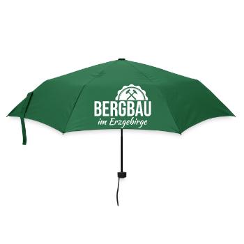 Bergbau im Erzgebirge - Regenschirm (klein) - Flaschengrün - Vorne