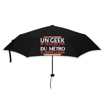 Geeks Ne Descend Pas Du Metro - Umbrella (small) - black - Front