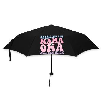 Ich Habe Zwei Titel Mama muttertag geschenk - Regenschirm (klein) - Schwarz - Vorne