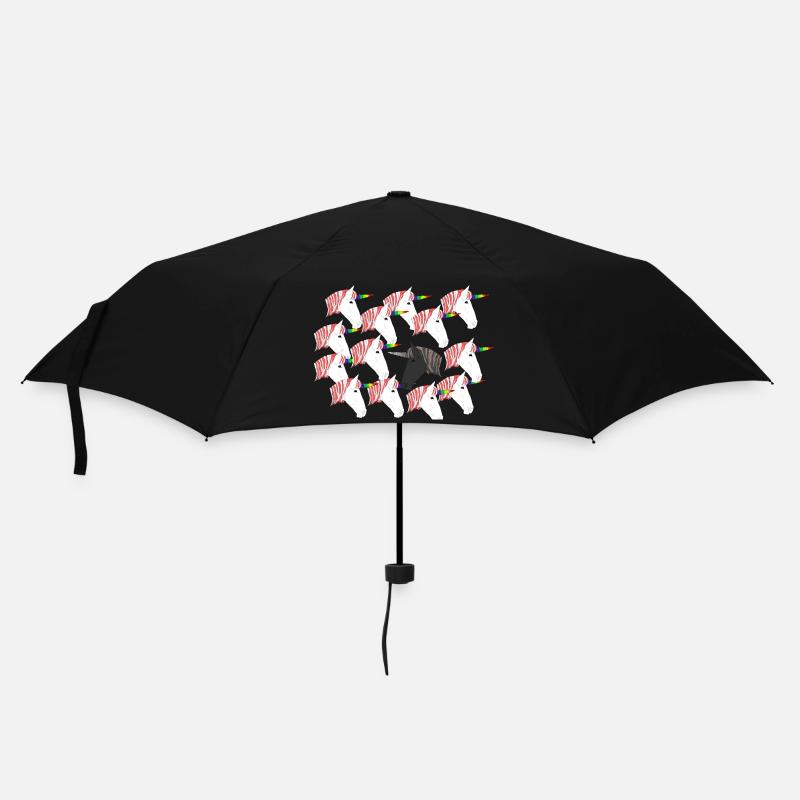 Einhornherde - Regenschirm (klein) - Schwarz