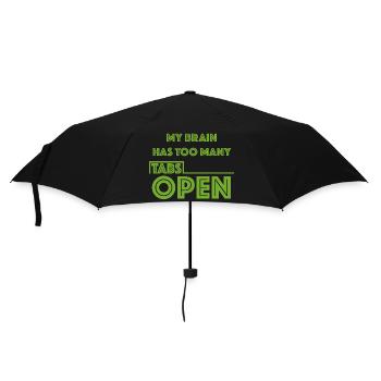 In meinem Gehirn sind zu viele Tabs geöffnet - Regenschirm (klein) - Schwarz - Vorne