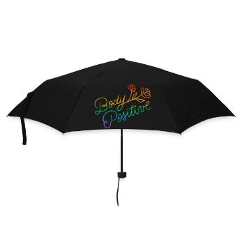 Gay Pride Parade LGBTQ+ Rainbow Flag Body Positive - Umbrella (small) - black - Front