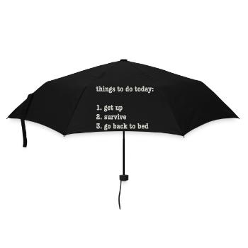 Liste de contrôle - Parapluie standard - noir - Devant