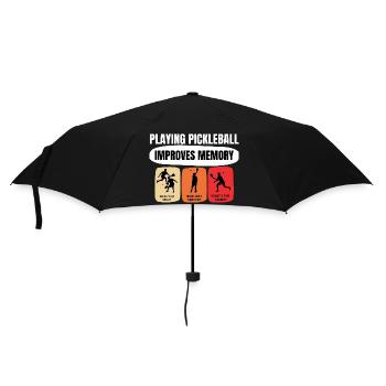 Playing Pickleball Improves Memory - Umbrella (small) - black - Front