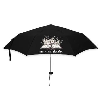 One More Chapter Book With Flowers - Umbrella (small) - black - Front