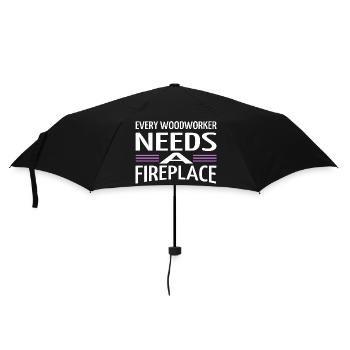 geek the carpenters forest work humor - Regenschirm (klein) - Schwarz - Vorne