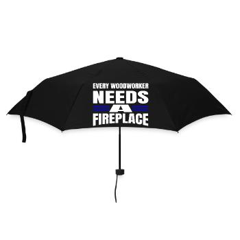 badge apprenti un charpentiers prière t-shirts - Parapluie standard - noir - Devant