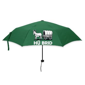Hü Brid - Lustiges Hybrid Auto - Eselin - Regenschirm (klein) - Flaschengrün - Vorne