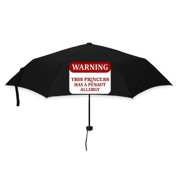 Avertissement Cette princesse a une allergie aux pénautes Awarene - Parapluie standard - noir - Devant