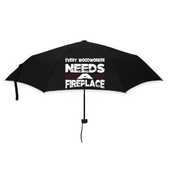 birthday geek arboriculturist woodcutter - Umbrella (small) - black - Front