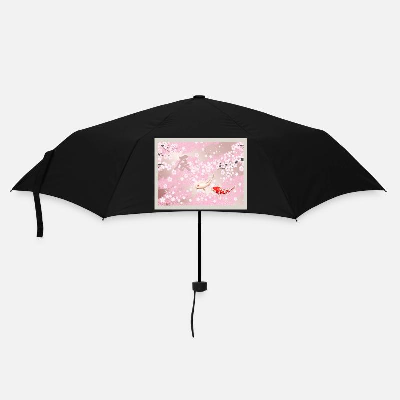 Koi Harmony : Une floraison du Nouvel An 2024 Koi - Parapluie standard - noir
