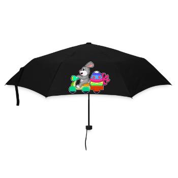 Bunny Easter Delivery Service - Umbrella (small) - black - Front