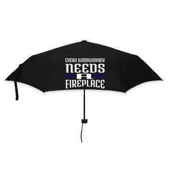 axes hobbyists aaron carpenter tshirts gift - Regenschirm (klein) - Schwarz - Vorne