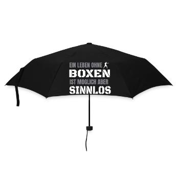 Boxen Boxsport Kampfsport Mottp - Regenschirm (klein) - Schwarz - Vorne