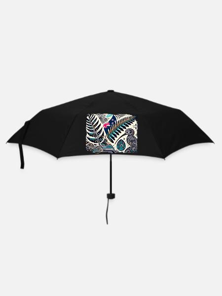 Neuseeland Aotearoa Kiwi 3 - Regenschirm (klein) - Schwarz