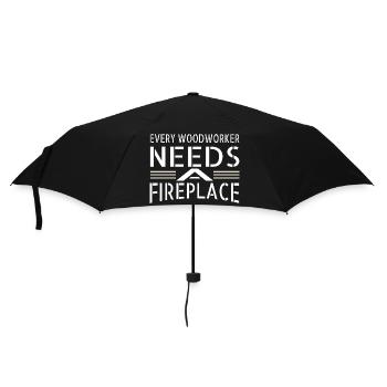 funny carpenter quotes chainsaw carpenter lumber - Umbrella (small) - black - Front