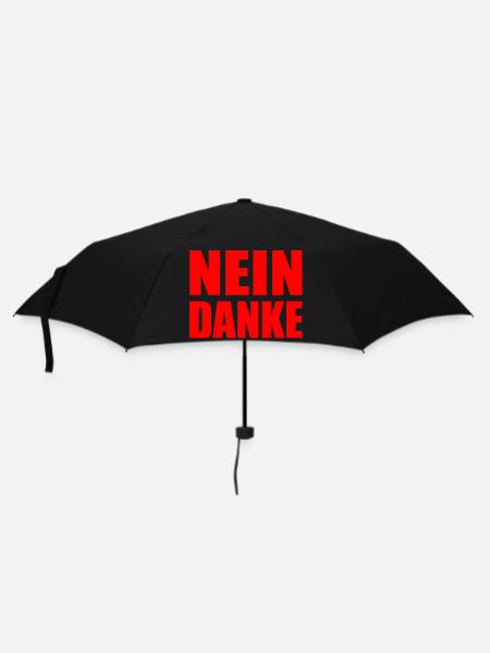 Nein danke - Regenschirm (klein) - Schwarz