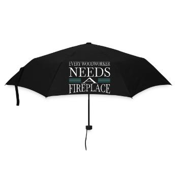 felling birthday gift forest work - Umbrella (small) - black - Front