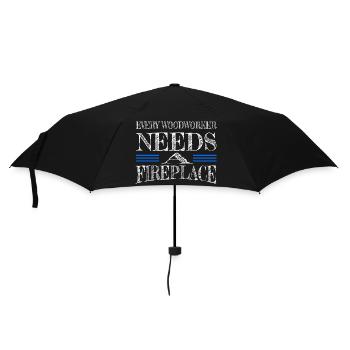 geek jokes present idea carpenter funny tshirts - Regenschirm (klein) - Schwarz - Vorne
