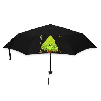 Arbre fantastique avec des paillettes - Parapluie standard - noir - Devant