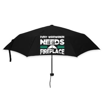 cool logging lumberjackwoodworking - Umbrella (small) - black - Front