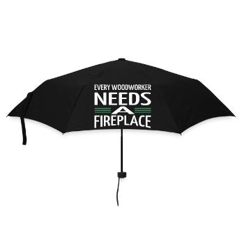 Bingo Hall Tshirts Arbre Fun Blague Dictons Charpentier - Parapluie standard - noir - Devant