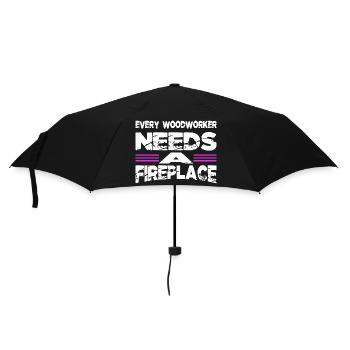 Funshirt Construction Charpentier Menuisier Haches - Parapluie standard - noir - Devant