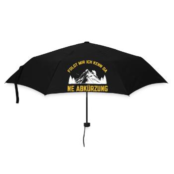Folgt mir Ich kenn da ne Abkürzung Wandern gehen - Regenschirm (klein) - Schwarz - Vorne