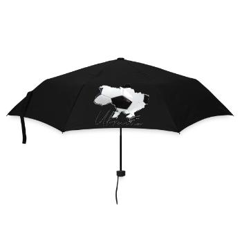 Ukraine Map Framed Real Football EN - Umbrella (small) - black - Front