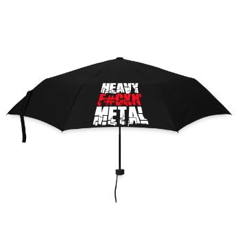 Heavy F#ckn' Metal Hard Rock Musique Texte Disant - Parapluie standard - noir - Devant