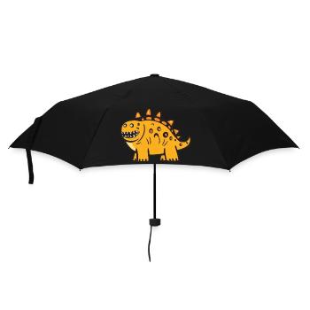 Dinosaure stégosaure Halloween Drôle - Parapluie standard - noir - Devant