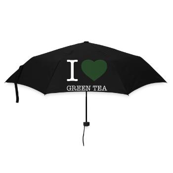 I LOVE GREEN TEA - Umbrella (small) - black - Front