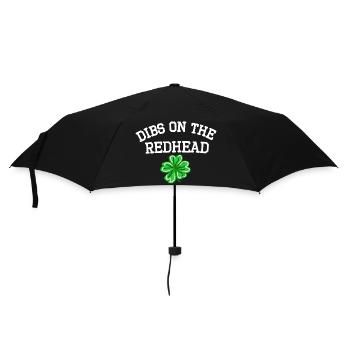 Dibs On The Redhead Cooler Funny St Patricks Day - Umbrella (small) - black - Front
