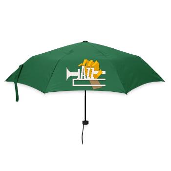 Tshirt Trompette Jazz - Parapluie standard - vert bouteille - Devant