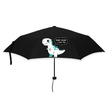 Rawr bedeutet, dass ich dich liebe - Regenschirm (klein) - Schwarz - Vorne