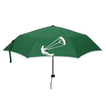 Silhouette minimaliste de kitesurfeur kite - Parapluie standard - vert bouteille - Devant