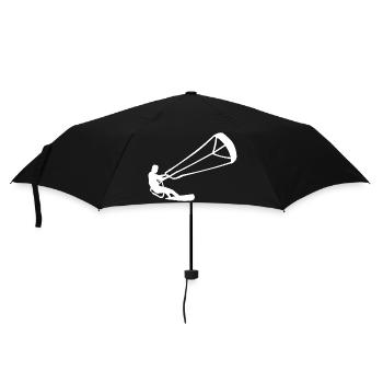 Kitesurfer Silhouette Kiteboarding Adrenaline Sport - Umbrella (small) - black - Front