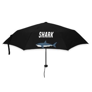 Nautic Design Shark Silhouette Bold Typography - Umbrella (small) - black - Front