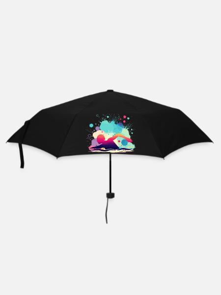 Schwimmerin, Schwimmen Frau, Schwimmlehrerin - Regenschirm (klein) - Schwarz
