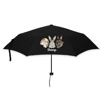 Fun rabbit knocking for rabbit lovers - Umbrella (small) - black - Front