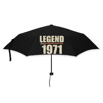Anniversaire 1971 | Légende depuis 1971 - Parapluie standard - noir - Devant