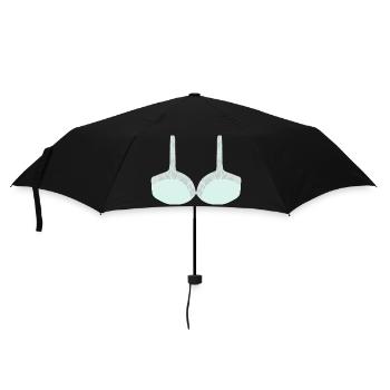 Mint Lace Bralette with Floral Overlay - Umbrella (small) - black - Front