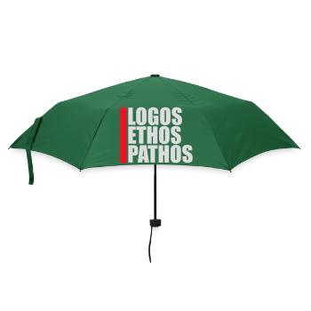 Logos Ethos Pathos Rhetorik Philosophie Student - Regenschirm (klein) - Flaschengrün - Vorne