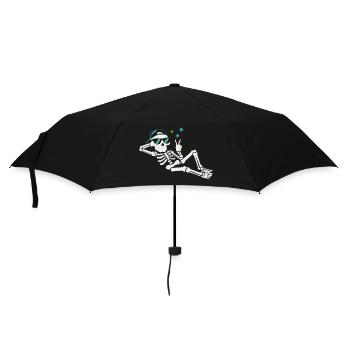 Squelette décontracté portant des lunettes de soleil - Parapluie standard - noir - Devant