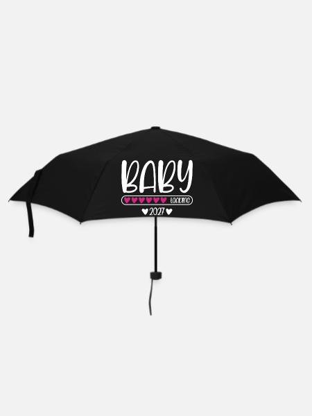 Baby 2027 loading Herzchen Ladebalken - Regenschirm (klein) - Schwarz