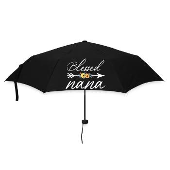 Loved Nana Flower Shirt Mothers Day Gift - Umbrella (small) - black - Front