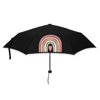 Pastel Heart Rainbow Art - Umbrella (small) - black - Front