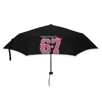 13th Birthday Shirt Funny Meme 67 Birthday 13 - Umbrella (small) - black - Front