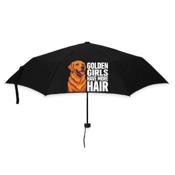 Golden Girls haben mehr Haare, Golden Retriever - Regenschirm (klein) - Schwarz - Vorne